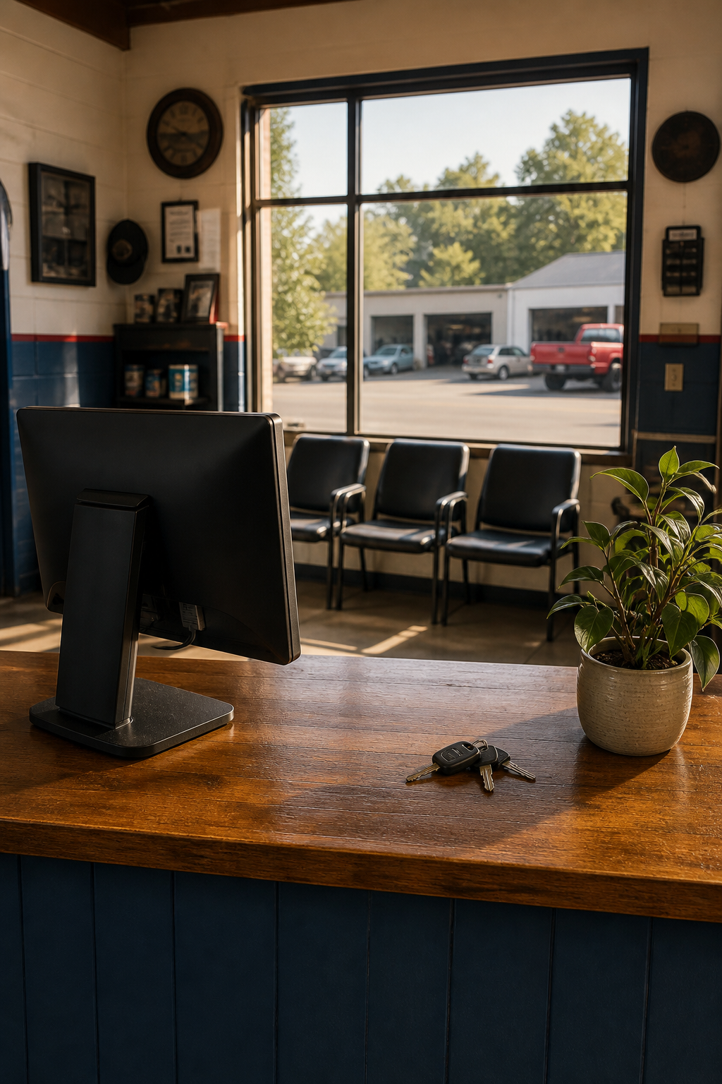 The service counter at Kevin's KC Brake & Auto in Kansas City